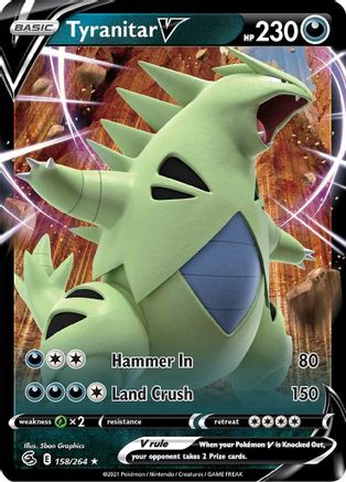 Tyranitar V (158/264) [SWSH08 Fusion Strike] Holofoil - Ultra Rare