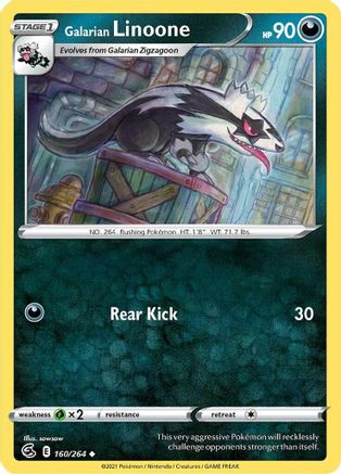 Galarian Linoone (160/264) [SWSH08 Fusion Strike] Normal - Uncommon