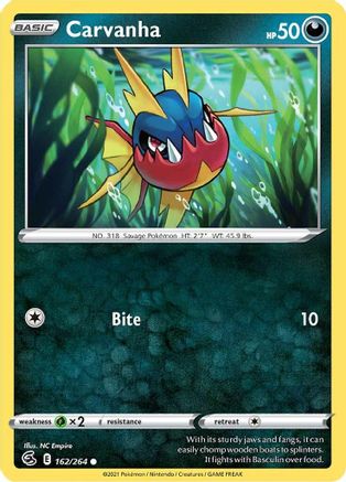Carvanha (162/264) [SWSH08 Fusion Strike] Normal - Common