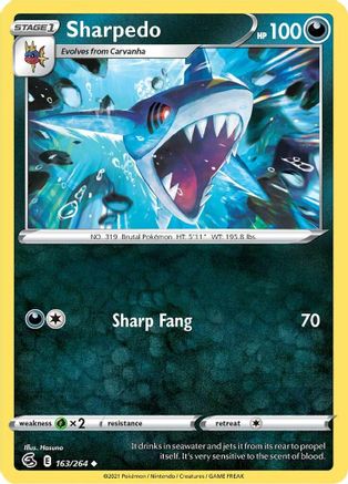 Sharpedo (163/264) [SWSH08 Fusion Strike] Normal - Uncommon