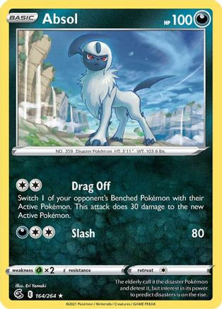Absol (164/264) [SWSH08 Fusion Strike] Reverse Holofoil - Rare
