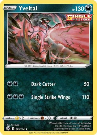 Yveltal (175/264) [SWSH08 Fusion Strike] Reverse Holofoil - Rare