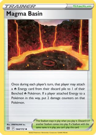 Magma Basin 144  - Reverse Holofoil SWSH09 Brilliant Stars - Uncommon