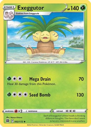 Exeggutor (002/172) [SWSH09 Brilliant Stars] Normal - Uncommon