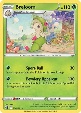 Breloom (004/172) [SWSH09 Brilliant Stars] Reverse Holofoil - Rare