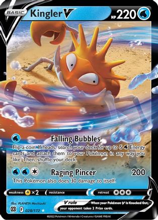 Kingler V (028/172) [SWSH09 Brilliant Stars] Holofoil - Ultra Rare