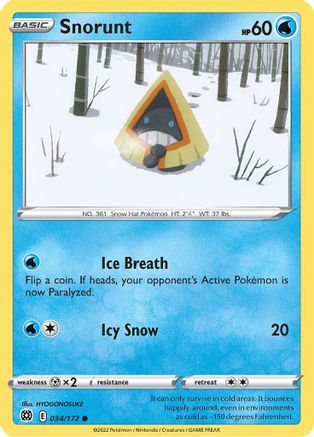 Snorunt (034/172) [SWSH09 Brilliant Stars] Normal - Common