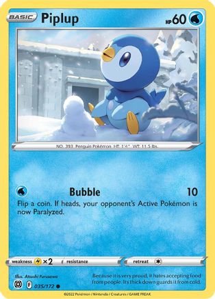 Piplup (035/172) [SWSH09 Brilliant Stars] Normal - Common