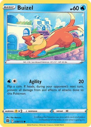 Buizel (038/172) [SWSH09 Brilliant Stars] Normal - Common