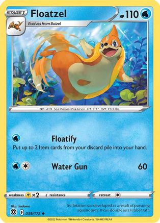 Floatzel (039/172) [SWSH09 Brilliant Stars] Normal - Uncommon