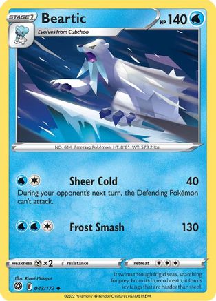 Beartic (043/172) [SWSH09 Brilliant Stars] Reverse Holofoil - Uncommon