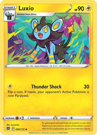 Luxio (050/172) [SWSH09 Brilliant Stars] Reverse Holofoil - Uncommon