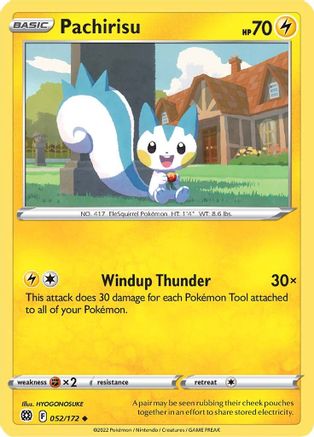 Pachirisu 052  - Reverse Holofoil SWSH09 Brilliant Stars - Uncommon