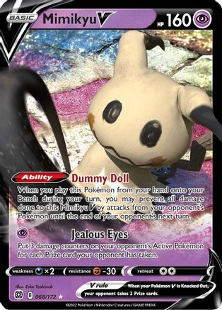 Mimikyu V (068/172) [SWSH09 Brilliant Stars] Holofoil - Ultra Rare