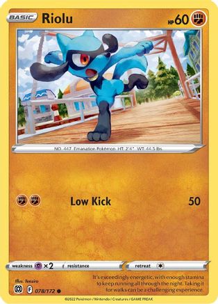Riolu (078/172) [SWSH09 Brilliant Stars] Normal - Common