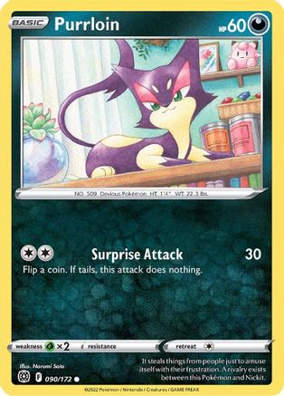 Purrloin (090/172) [SWSH09 Brilliant Stars] Normal - Common
