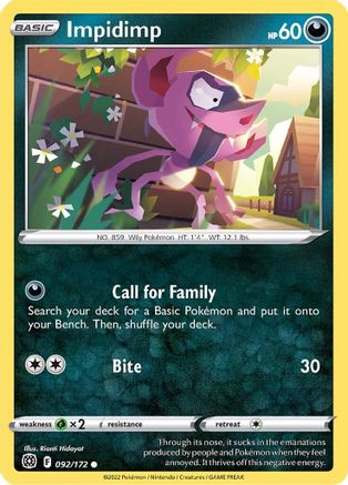 Impidimp (092/172) [SWSH09 Brilliant Stars] Normal - Common