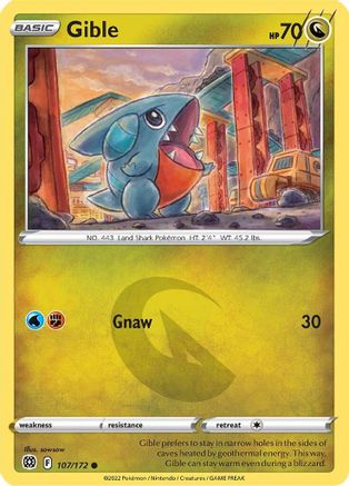 Gible (107/172) [SWSH09 Brilliant Stars] Normal - Common