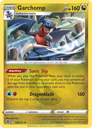 Garchomp (109/172) [SWSH09 Brilliant Stars] Reverse Holofoil - Holo Rare