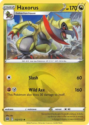Haxorus (112/172) [SWSH09 Brilliant Stars] Reverse Holofoil - Rare
