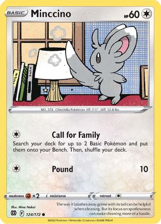 Minccino (124/172) [SWSH09 Brilliant Stars] Normal - Common