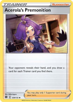 Acerola's Premonition (129/172) [SWSH09 Brilliant Stars] Normal - Uncommon