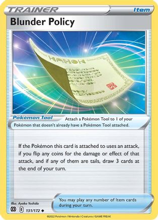 Blunder Policy (131/172) [SWSH09 Brilliant Stars] Normal - Uncommon