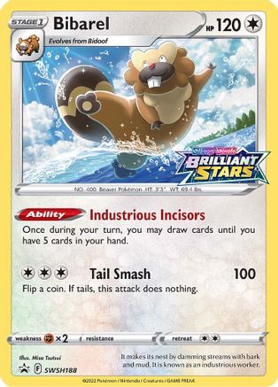 Bibarel (SWSH188/307) [SWSH Sword & Shield Promo Cards] Holofoil - Promo