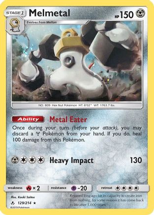 Melmetal - 129/214 (Cosmos Holo)/214  - Holofoil Blister Exclusives - Promo