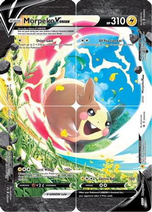 Morpeko V-Union [Set of 4] SWSH218  - Holofoil SWSH Sword & Shield Promo Cards - Promo