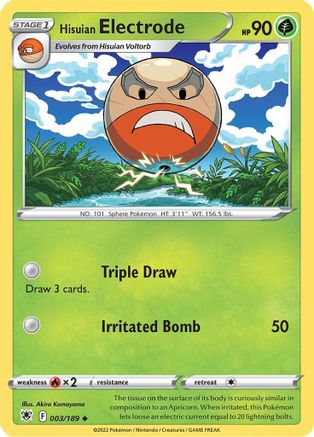 Hisuian Electrode (003/189) [SWSH10 Astral Radiance] Reverse Holofoil - Uncommon