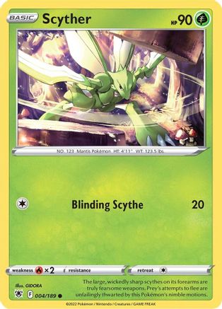 Scyther (004/189) [SWSH10 Astral Radiance] Reverse Holofoil - Common