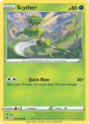 Scyther (005/189) [SWSH10 Astral Radiance] Normal - Common