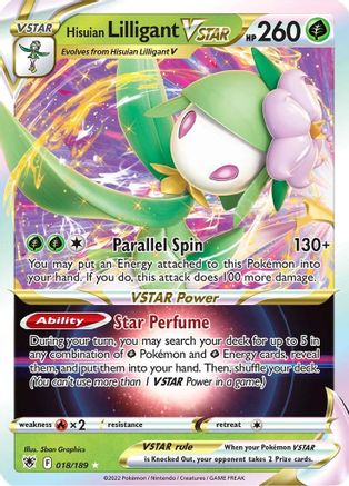 Hisuian Lilligant VSTAR (018/189) [SWSH10 Astral Radiance] Holofoil - Ultra Rare