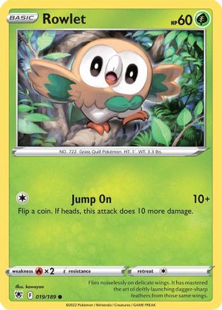 Rowlet (019/189) [SWSH10 Astral Radiance] Normal - Common
