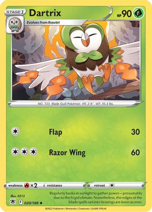 Dartrix (020/189) [SWSH10 Astral Radiance] Reverse Holofoil - Uncommon