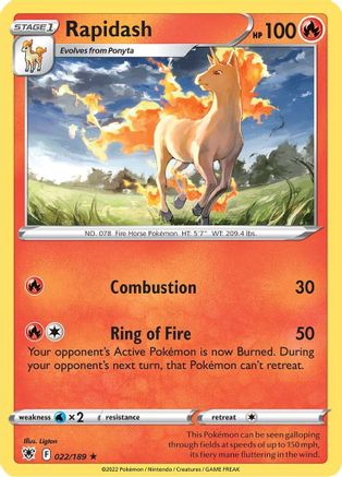 Rapidash (022/189) [SWSH10 Astral Radiance] Normal - Rare