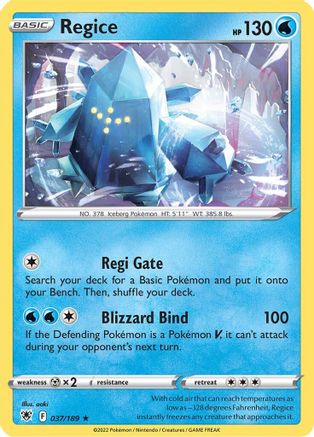 Regice (037/189) [SWSH10 Astral Radiance] Normal - Rare