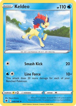 Keldeo (045/189) [SWSH10 Astral Radiance] Holofoil - Holo Rare