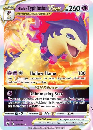 Hisuian Typhlosion VSTAR (054/189) [SWSH10 Astral Radiance] Holofoil - Ultra Rare