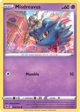 Misdreavus (058/189) [SWSH10 Astral Radiance] Normal - Common