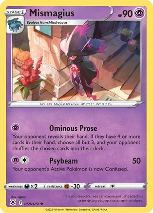 Mismagius (059/189) [SWSH10 Astral Radiance] Normal - Rare