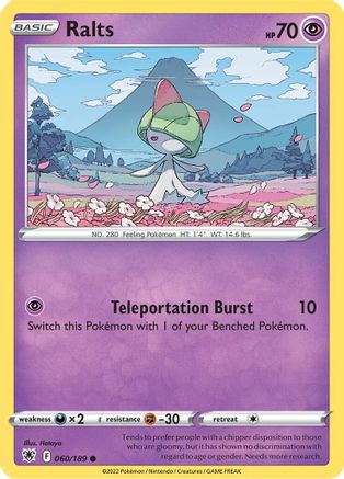 Ralts (060/189) [SWSH10 Astral Radiance] Normal - Common