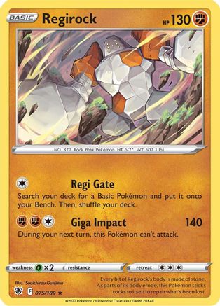 Regirock (075/189) [SWSH10 Astral Radiance] Normal - Rare