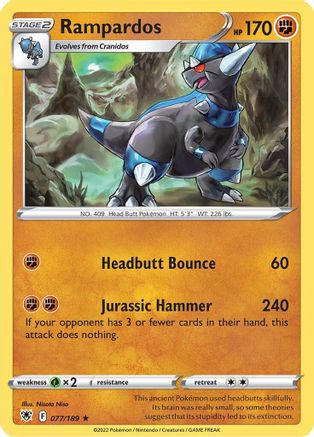 Rampardos (077/189) [SWSH10 Astral Radiance] Reverse Holofoil - Holo Rare