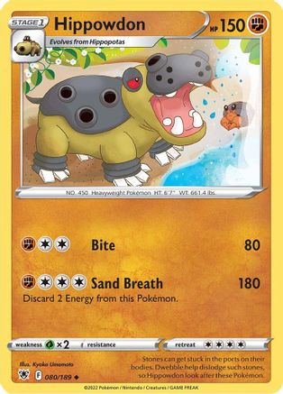 Hippowdon (080/189) [SWSH10 Astral Radiance] Reverse Holofoil - Uncommon