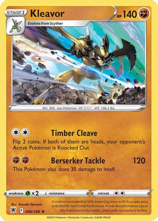 Kleavor (086/189) [SWSH10 Astral Radiance] Holofoil - Holo Rare