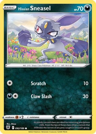 Hisuian Sneasel (092/189) [SWSH10 Astral Radiance] Normal - Common