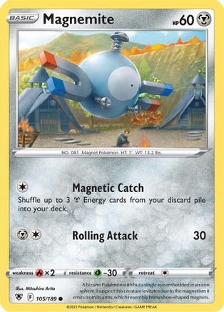 Magnemite 105  - Reverse Holofoil SWSH10 Astral Radiance - Common