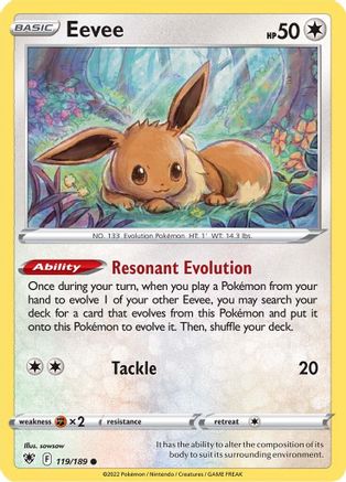 Eevee (119/189) [SWSH10 Astral Radiance] Reverse Holofoil - Common